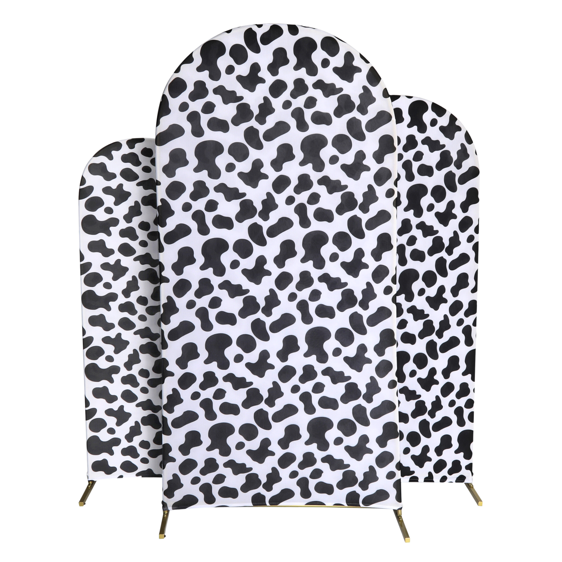 Spandex Covers for Trio Arch Frame Backdrop 3pc/set - Cow Animal Print