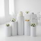 Spandex Pillar Covers for Metal Cylinder Pedestal Stands 5 pcs/set - White.