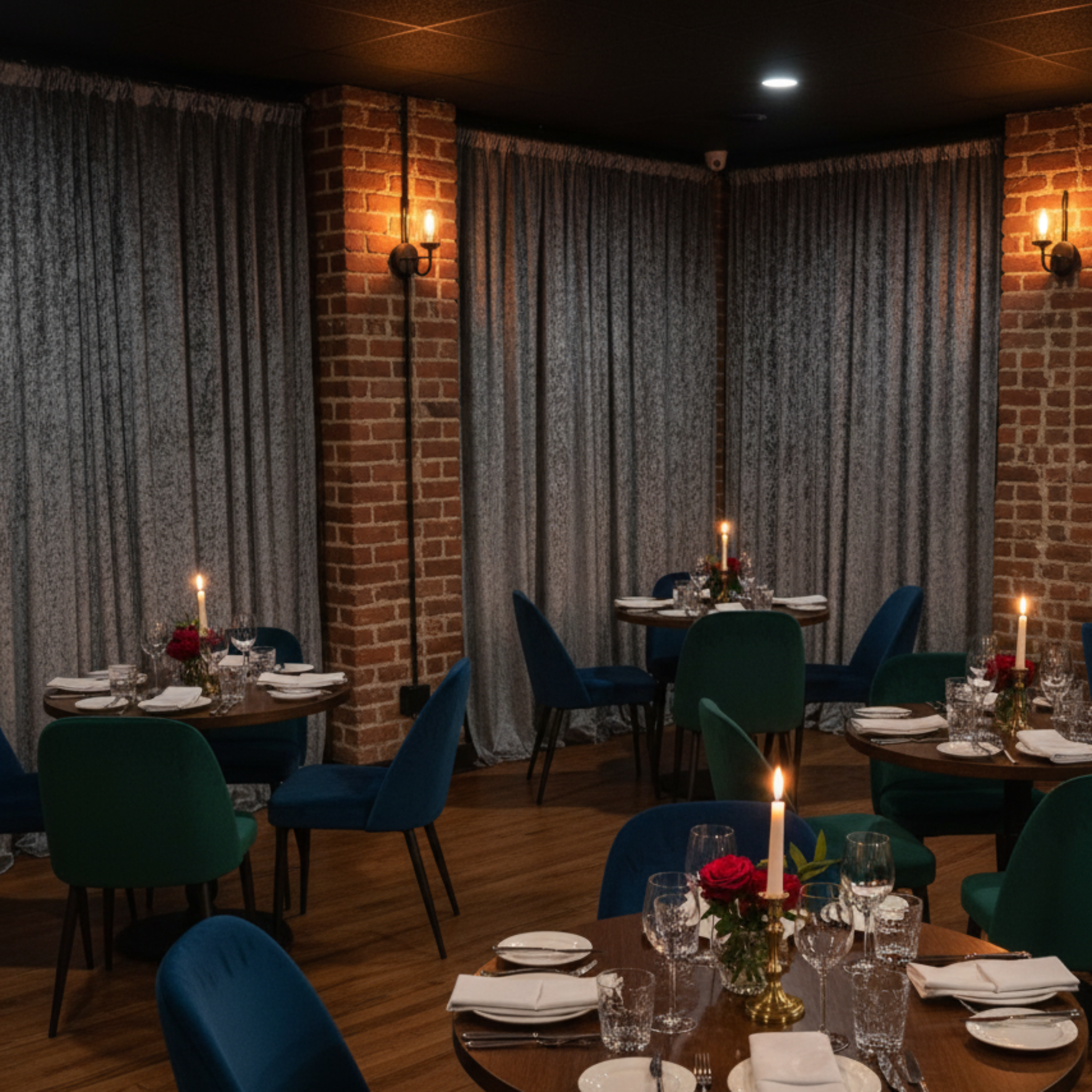 Speakeasy Dinner – Charcoal Velvet Backdrop