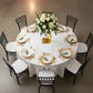 Spiral Ribbon Floral Centerpiece Stand - Gold in Bird's Eye View Point.