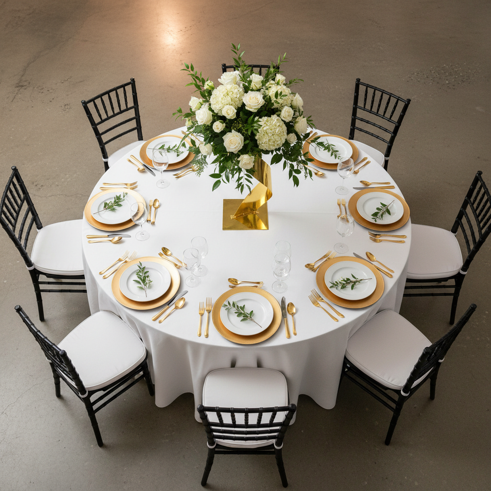 Spiral Ribbon Floral Centerpiece Stand - Gold - CV Linens™