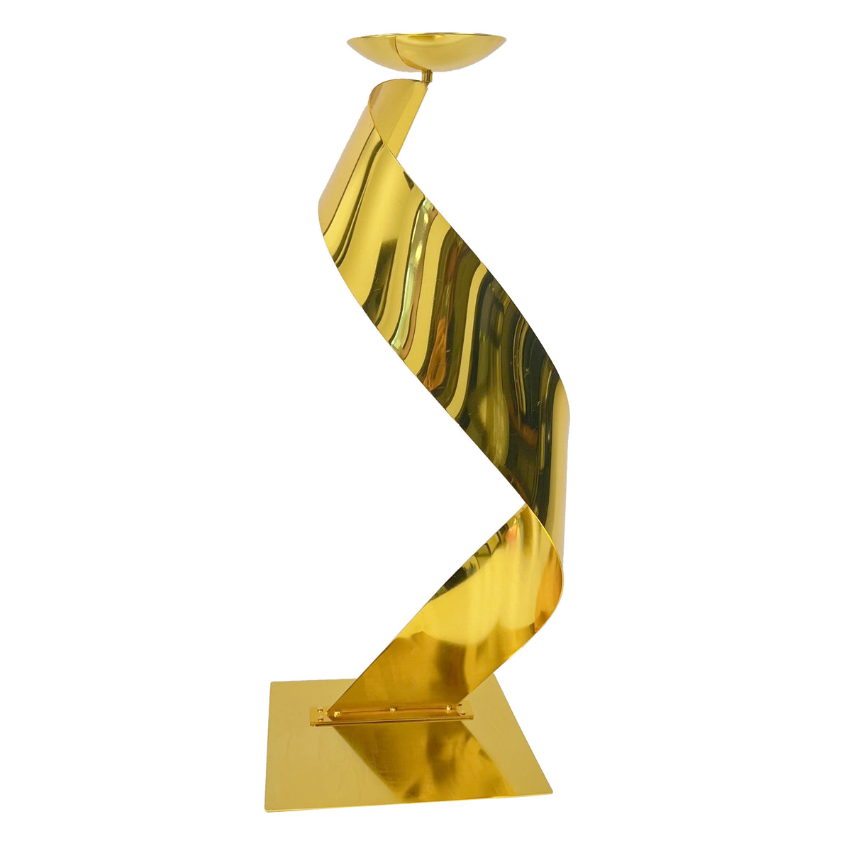 Spiral Ribbon Floral Centerpiece Stand - Gold - CV Linens™