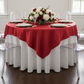 Square 54" Satin Table Overlay - Red.