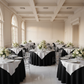 Square 54" Satin Table Overlay - White.
