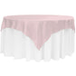 Satin Square 72"x72" Table Overlay - Pastel Pink