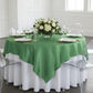 Square 90"x90" Satin Table Overlay - Kelly Green.
