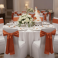 Standard Satin Chair Sash - Burnt Orange.