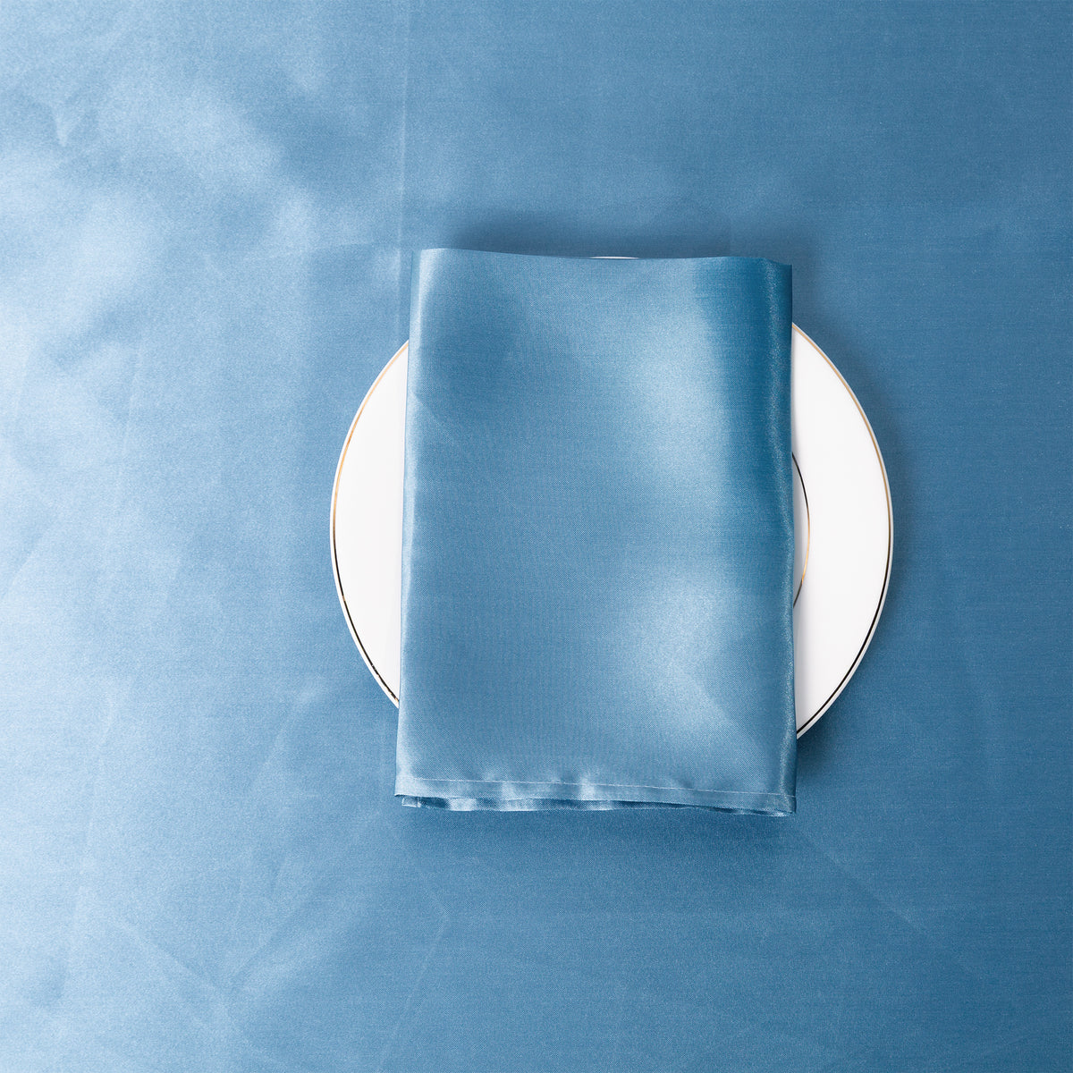 Satin Napkin 20"x20" - Steele Blue
