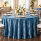 Velvet Round Tablecloth Steele Blue - Wedding Reception