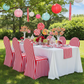Stripe Spandex Banquet Chair Cover - Red & White.