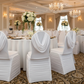 Swag Back Ruched Spandex Banquet Chair Cover - White in a Banquet Chairs.