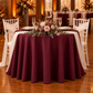 Premium Polyester 108" Round Tablecloth - Cabernet
