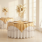 Taffeta Table Overlay Topper 54"x54" Square - Gold.
