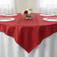 Taffeta Table Overlay Topper 72"x72" Square - Red.