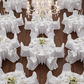 Taffeta Universal Self Tie Chair Cover - White in Luxurious Wedding Reception.