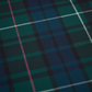 Tartan Plaid Blue/Green Fabric Close-Up 