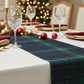 Tartan Plaid Table Runner - Christmas Angled No Candles