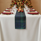 Tartan Plaid Table Runner - Christmas Front No Candles