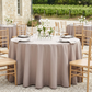 Taupe tablecloth at a vineyard wedding brunch