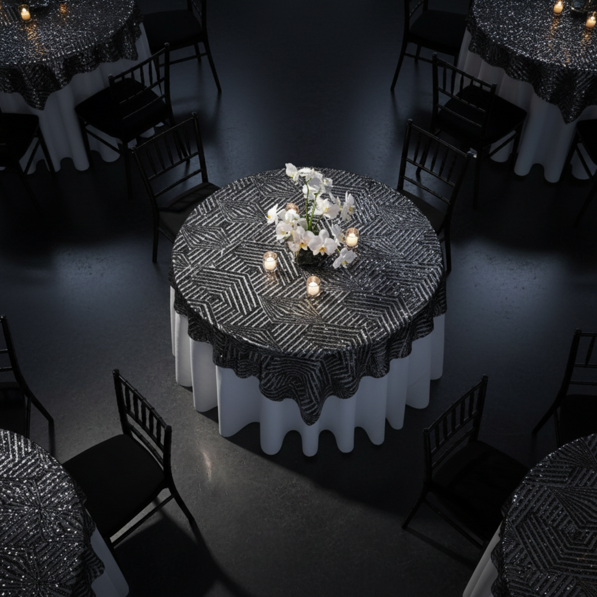 Top view corporate cocktail table
