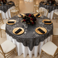 Top view indoor gala round table