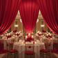 Valentine Indoor Drape – Apple Red Satin