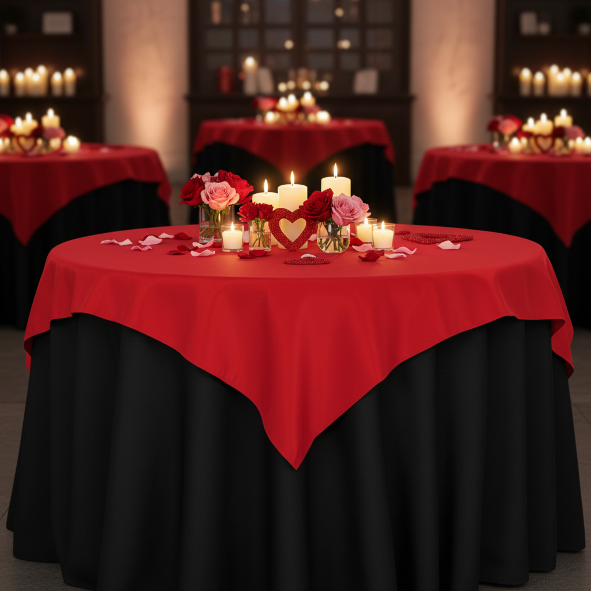 Valentine's Black Tablecloth