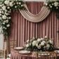 Velvet 10ft H x 52" W Drape/Backdrop Curtain Panel - Dark Dusty Rose/Mauve.