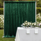 Velvet 10ft H x 52" W Drape/Backdrop Curtain Panel - Emerald Green in Garden Reception.