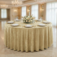 Velvet 120" Round Tablecloth - Champagne Front View