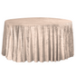 Velvet 132" Round Tablecloth Beige full view