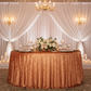 Velvet 132" Round Tablecloth - Rust Front View
