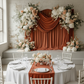 Velvet 14ft H x 52" W Drape/Backdrop Curtain Panel - Terracotta.