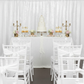 Velvet 14ft H x 52" W Drape/Backdrop Curtain Panel - White.