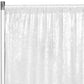 Velvet 14ft H x 118" W Drape/Backdrop Curtain Panel - White