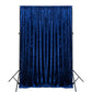 Navy blue velvet backdrop drape curtain panel 16ft x 52 inches front view