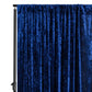 Navy blue velvet backdrop drape curtain panel 16ft x 52 inches 3/4 view