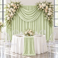 Velvet 16ft H x 52" W Drape/Backdrop Curtain Panel - Sage Green.