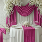 Velvet 18ft H x 52" W Drape/Backdrop Curtain Panel - Magenta