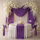 Velvet 18ft H x 52" W Drape/Backdrop Curtain Panel - Purple.