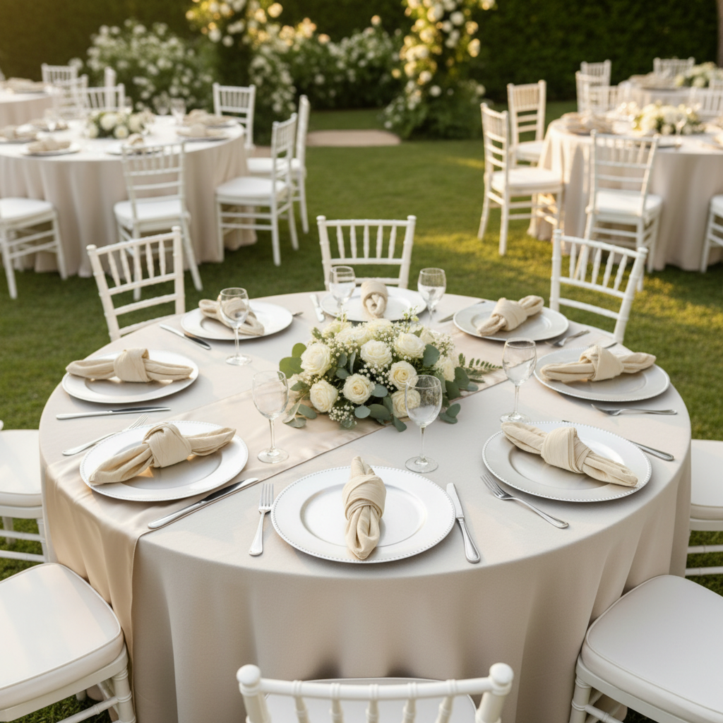Velvet 20"x20" Linen Napkin - Ivory.