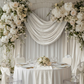 Velvet 8ft H x 52" W Drape/Backdrop Curtain Panel - Ivory.