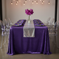 Velvet 90"x132" Rectangular Tablecloth - Purple.