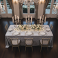 Velvet 90"x132" Rectangular Tablecloth - Silver in Indoor Reception.