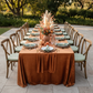Velvet 90"x156" Rectangular Tablecloth - Terracotta.