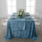 Velvet 90"x132" Rectangular Tablecloth - Steele Blue.
