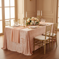 Velvet 90"x132" Rectangular Tablecloth - Peach.