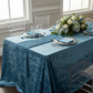Velvet 90"x132" Rectangular Tablecloth - Steele Blue.