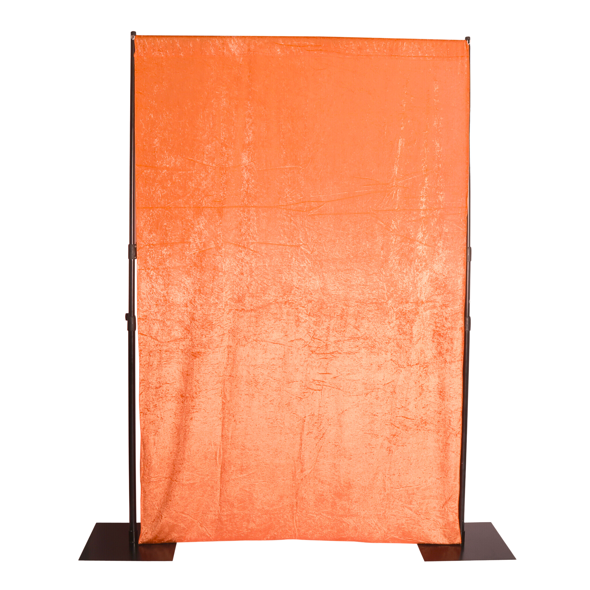 Velvet 18ft H x 52" W Drape/Backdrop Curtain Panel - Orange