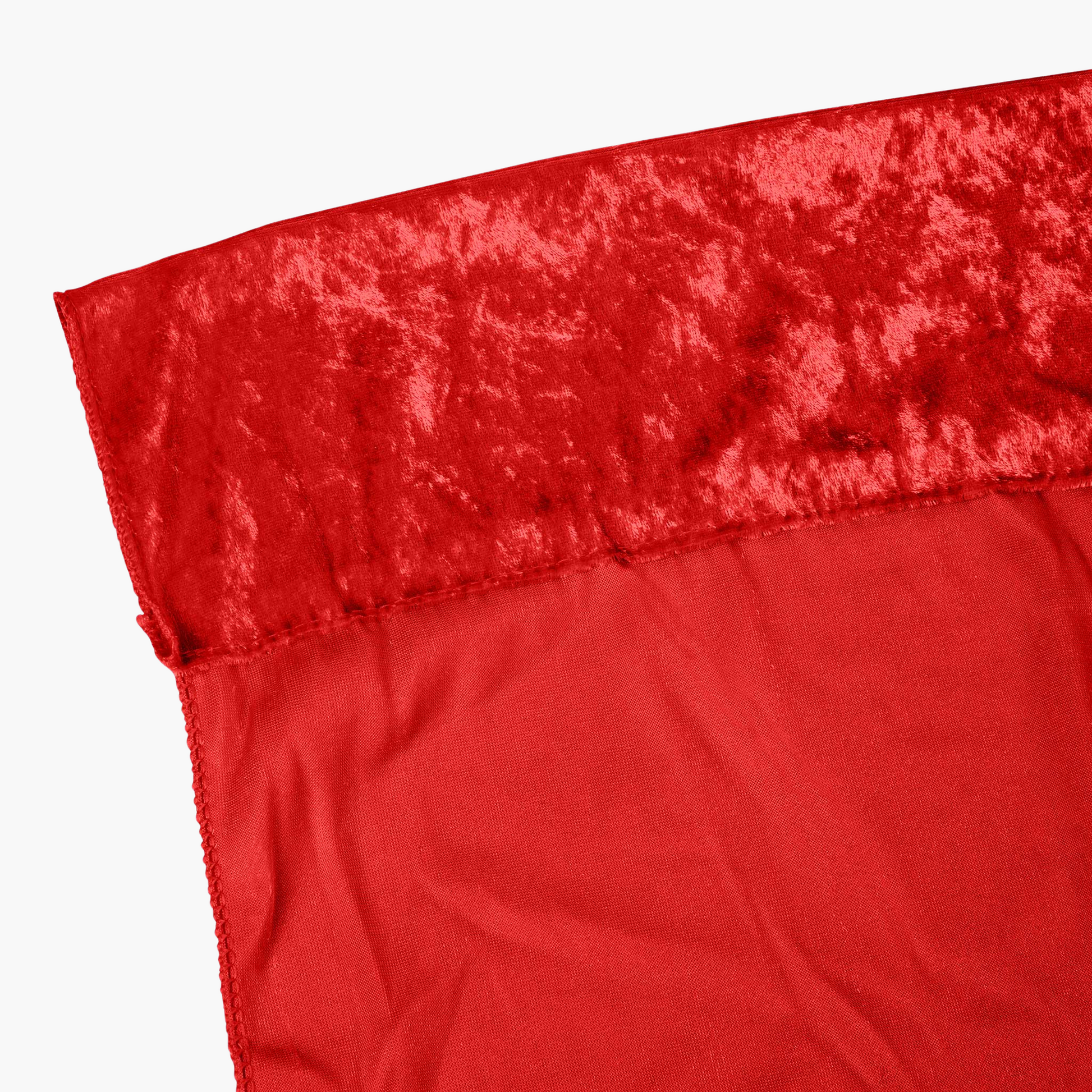 Velvet 8ft H x 52" W Drape/Backdrop Curtain Panel - Red